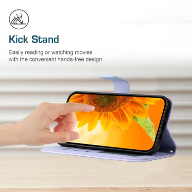 Xiaomi Redmi 13C/Poco C65 MEZZO Light Purple Sunflower dėklas 3