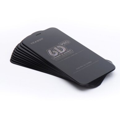 Xiaomi Redmi 14C / POCO C75 black pilnas 6D PRO VEASON stiklas 5