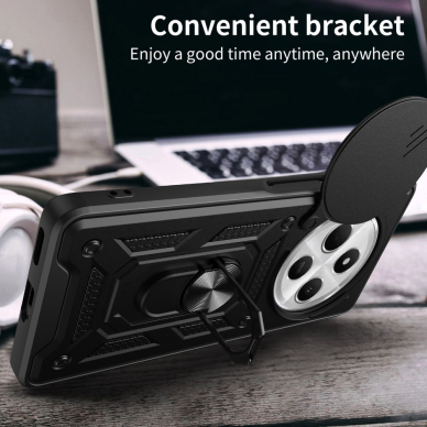Xiaomi Redmi 14C / Poco C75 black RING ARMOR WITH CAMSHIELD nugarėlė 5