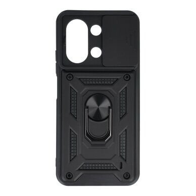 Xiaomi Redmi 15C / POCO C85 black RING ARMOR WITH CAMSHIELD nugarėlė