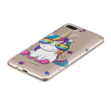 XIAOMI REDMI 6/6A tracy slim clear nugarėlė Unicorn with glasses 2