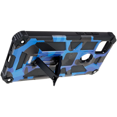 Xiaomi Redmi 9C/10A mėlyna camouflage ARMOR METAL nugarėlė 6