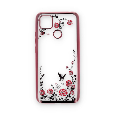 XIAOMI REDMI 9C/10A rausva perfect FLOWERS nugarėlė