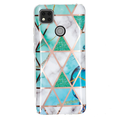 Xiaomi Redmi 9C/10A Tracy nugarėlė Geometric green marble 1