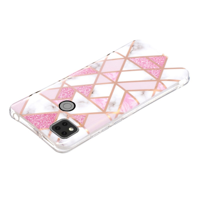 Xiaomi Redmi 9C/10A Tracy nugarėlė Geometric pink marble 2