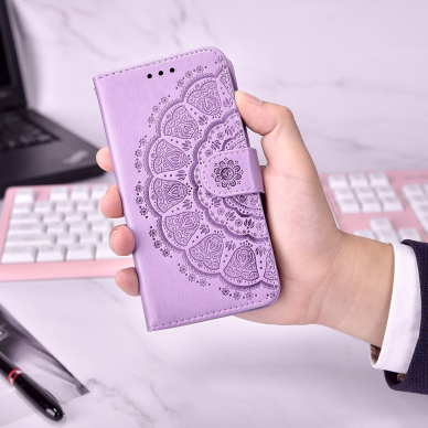 XIAOMI REDMI 9T /POCO M3 violetinis Tracy Print dėklas Mandala 1