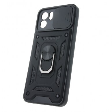 XIAOMI REDMI A1/REDMI A2 juoda RING ARMOR WITH CAMSHIELD nugarėlė