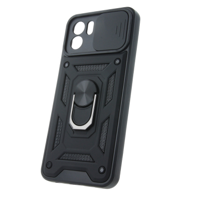 XIAOMI REDMI A1/REDMI A2 juoda RING ARMOR WITH CAMSHIELD nugarėlė