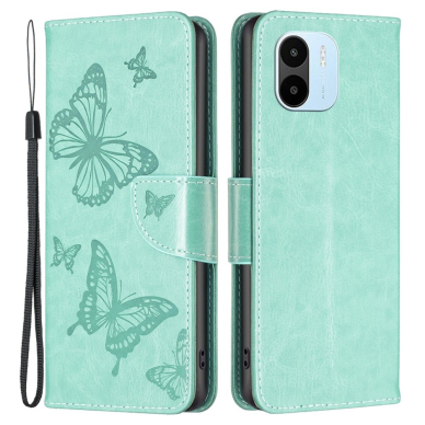 XIAOMI REDMI A1/REDMI A2 žalias Tracy K.FLEXI dėklas Drugeliai