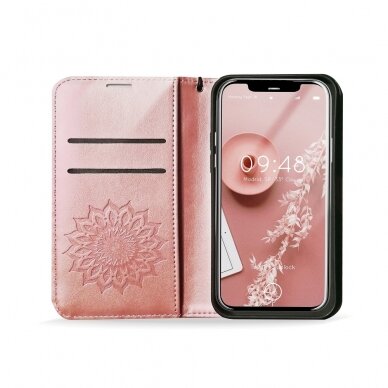 Xiaomi REDMI NOTE 10 PRO/10 PRO MAX MEZZO rausvas Mandala dėklas 4