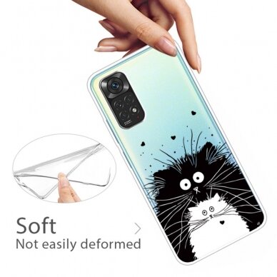 XIAOMI REDMI NOTE 11/11S Tracy clear nugarėlė Two Cats 2