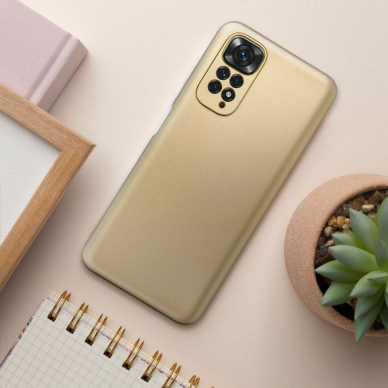 XIAOMI REDMI NOTE 11/11S aukso spalvos METALLIC nugarėlė 3