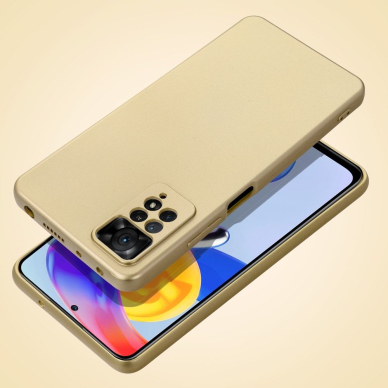 XIAOMI REDMI NOTE 11/11S aukso spalvos METALLIC nugarėlė 6