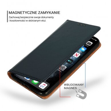 XIAOMI REDMI NOTE 11/11S mėlynas odinis SPECIAL dėklas 3