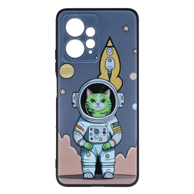 Xiaomi Redmi Note 12 black nugarėlė Astronaut Cat Design00280