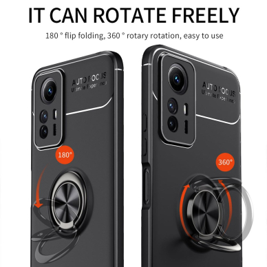 Xiaomi Redmi Note 12S juoda MAGNETIC RING nugarėlė 5