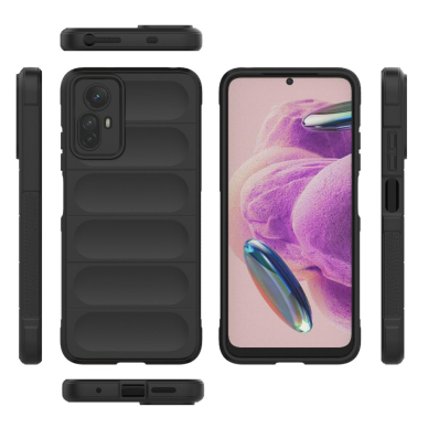 Xiaomi Redmi Note 12S juoda Tracy Anti-slip Rugged nugarėlė 1