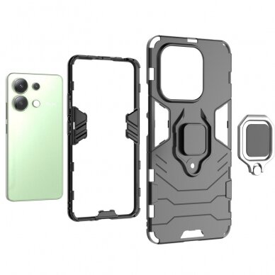 Xiaomi Redmi Note 13 black RING ARMOR nugarėlė 3