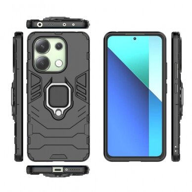 Xiaomi Redmi Note 13 black RING ARMOR nugarėlė 4