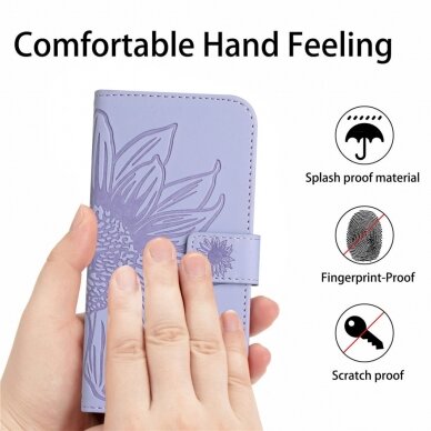 Xiaomi Redmi Note 13 MEZZO Light Purple Sunflower dėklas 3
