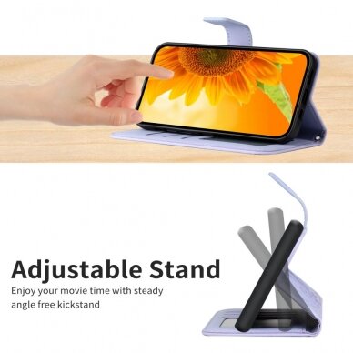 Xiaomi Redmi Note 13 MEZZO Light Purple Sunflower dėklas 5