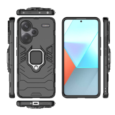 Xiaomi Redmi Note 13 PRO+ 5G black RING ARMOR nugarėlė 4