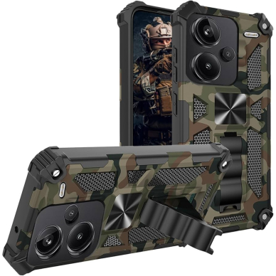 Xiaomi Redmi Note 13 PRO+ 5G green camouflage ARMOR METAL nugarėlė