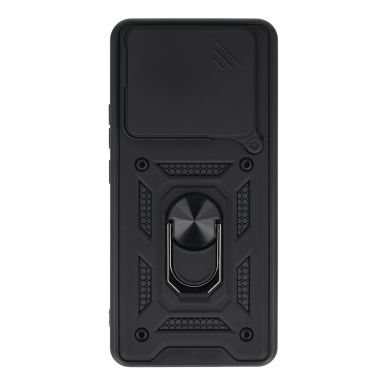 Xiaomi Redmi Note 14 4G black RING ARMOR WITH CAMSHIELD nugarėlė