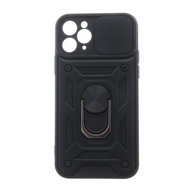 Xiaomi Redmi Note 14 4G black RING ARMOR WITH CAMSHIELD nugarėlė 2