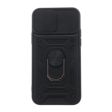 Xiaomi Redmi Note 14 4G black RING ARMOR WITH CAMSHIELD nugarėlė 4