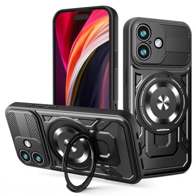 Xiaomi Redmi Note 15 5G black DEFENDER Mag Kickstand nugarėlė 1