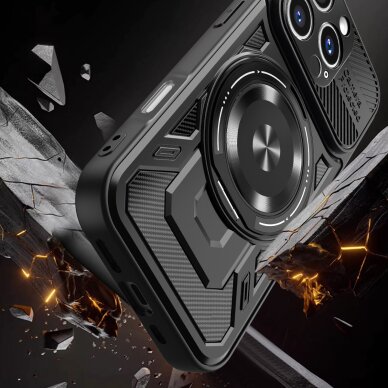 Xiaomi Redmi Note 15 PRO PLUS 5G black DEFENDER Mag Kickstand nugarėlė 3