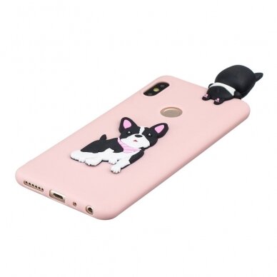 XIAOMI Redmi Note 6 PRO šviesiai rožinė nugarėlė Dog 4D 10