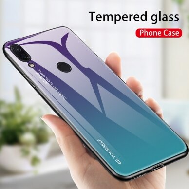 XIAOMI Redmi Note 7 violetinė+mėlyna tracy GLASS nugarėlė 1