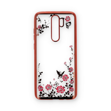 XIAOMI REDMI NOTE 8 PRO rausva perfect FLOWERS nugarėlė 1