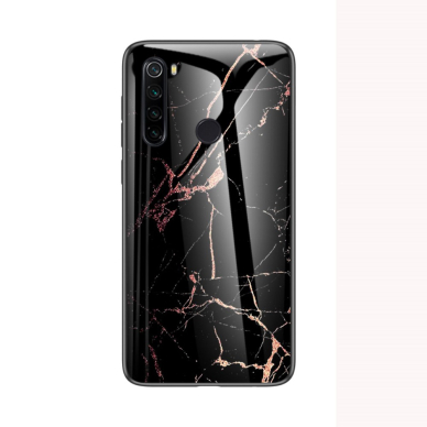 Xiaomi redmi Note 8T marble glass nugarėlė Black&gold