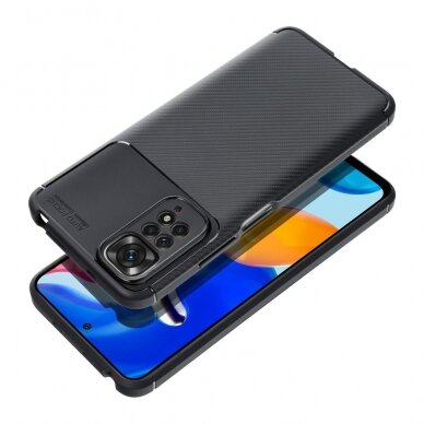 Xiaomi Redmi Note 9 black CARBON FIBER nugarėlė 10