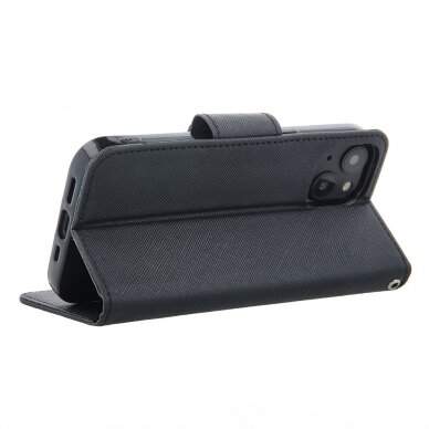 Xiaomi Redmi Note 9 juodas Fancy Diary dėklas 2