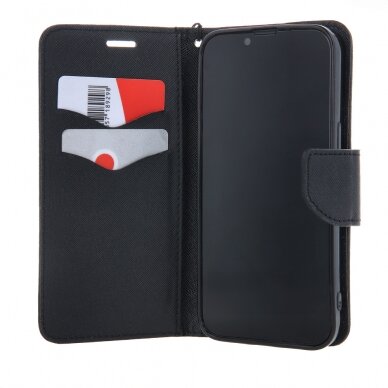 Xiaomi Redmi Note 9 juodas Fancy Diary dėklas 4