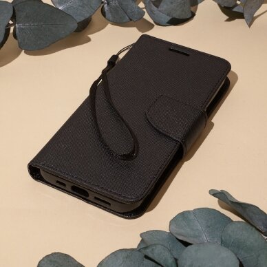 Xiaomi Redmi Note 9 juodas Fancy Diary dėklas 8
