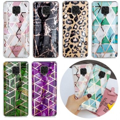Xiaomi Redmi Note 9 PRO/Note 9s Tracy nugarėlė Black&gold Marble 5