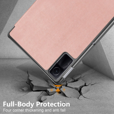 Xiaomi Redmi Pad SE 11" rose gold TRIFOLD dėklas 7