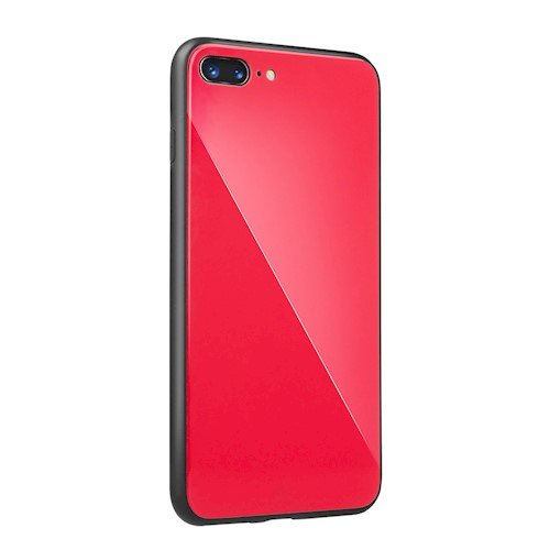 XIAOMI REDMI NOTE 8T raudona GLASS CASE nugarėlė 1