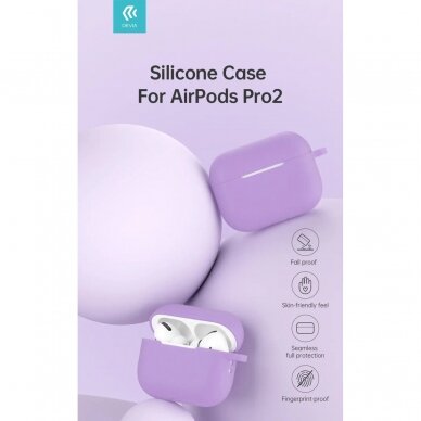 Žalias dėklas Airpods Pro 2nd Gen Naked Silicone Devia 2