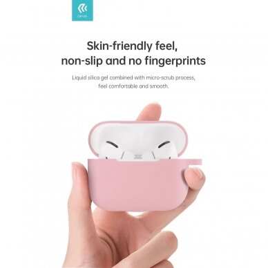 Žalias dėklas Airpods Pro 2nd Gen Naked Silicone Devia 3
